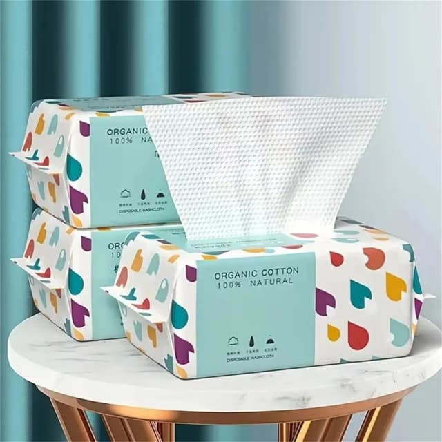 100PCS ทิ้งหนาผ้าฝ้าย 100% Make Up Soft ถอดผ้าเช็ดทําความสะอาดแห้ง Cleanser Towelettes สําหรับ Skin Care