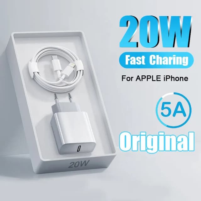 ระเบียบยูโร PD 20W Original iPhone 13 12 11 14 Pro Max USB C Fast Charger iPhone 14 Plus XR X XS Max iPad