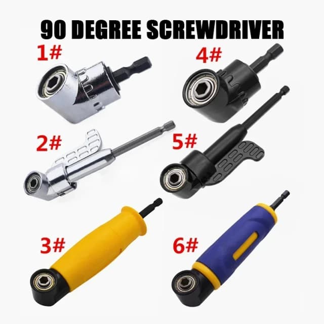 105 องศามุมขวาเจาะอะแดปเตอร์เพลาแบบยืดหยุ่น Extension Bit สําหรับไขควงเครื่องมือไฟฟ้าเจาะ Cornerer อุปกรณ์เสริม