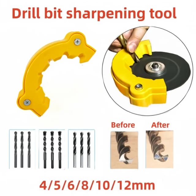 4-12 มม.แบบพกพาบิตบด Sharpener อเนกประสงค์เจาะขัดเครื่องมือขับเคลื่อนเครื่องมืออะไหล่ใช้ได้กับ Bits เก่า