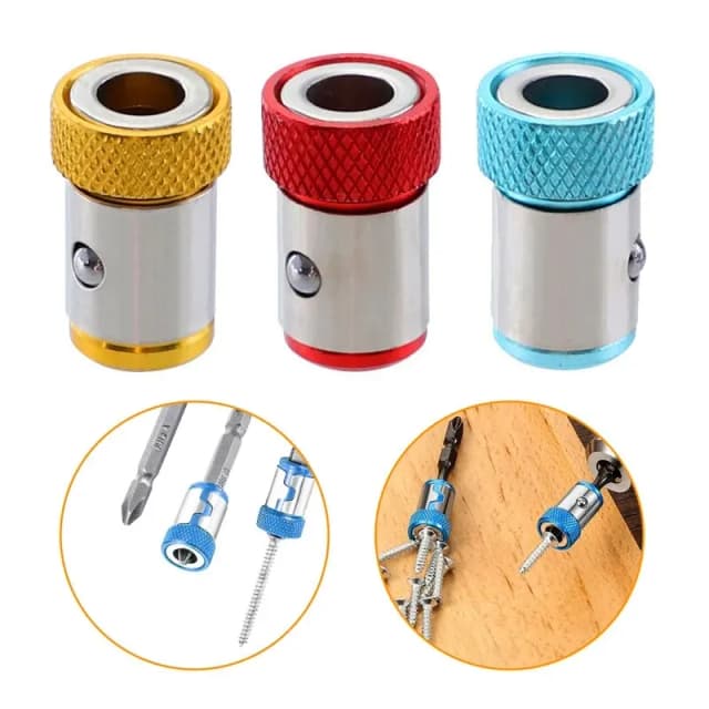 3PC Universal 1/4 ชุดหัวสี Magnetic COIL ไขควงโลหะตําแหน่งหัว Magnetizer เครื่องมือไฟฟ้าชุดอุปกรณ์เสริม