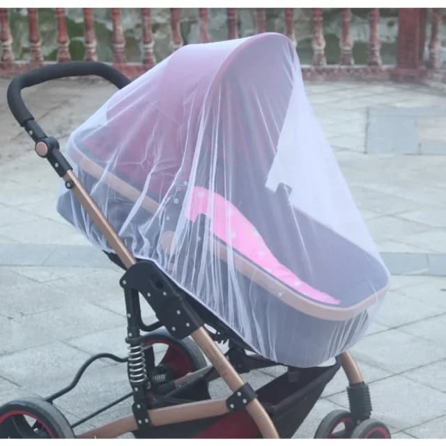 มุ้งกันยุงสําหรับรถเข็นเด็กทารกฤดูร้อน Pram แมลงสุทธิทารกรถเข็นเด็กปลอดภัยตาข่ายป้องกัน Pram อุปกรณ์เสริม