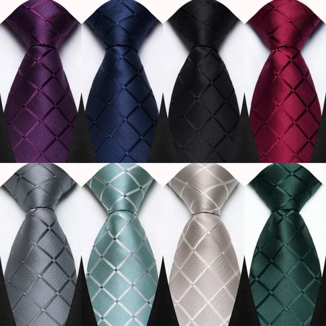 หรูหรา 8 ซม.เนคไทบุรุษลายสก๊อต & Checks TIES สําหรับ Man เจ้าบ่าวเจ้าบ่าว Jacquard ทอ Ascot ธุรกิจอย่างเป็นทางการอุปกรณ์เสริม