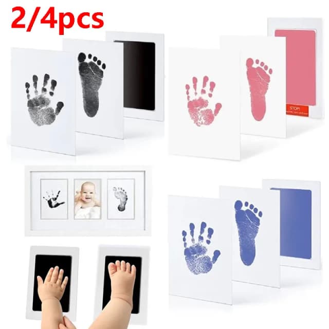 2/4 PC Baby Handprint รอยเท้าแผ่นหมึกปลอดภัยปลอดสารพิษไม่มี Touch Skin Inkless InkPad ชุดสัตว์เลี้ยงแมวสุนัข PAW พิมพ์ของขวัญของที่ระลึก