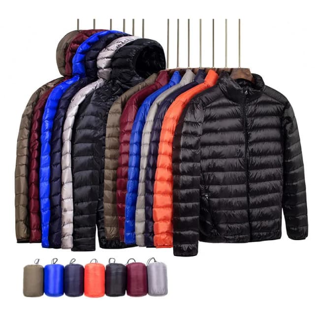 ฤดูใบไม้ร่วงและฤดูหนาวใหม่ลงเสื้อแจ็คเก็ตผู้ชายแฟชั่นHooded SUPER LIGHT WARM Slim Coatลงเสื้อแจ็คเก็ตผู้ชายเสื้อ