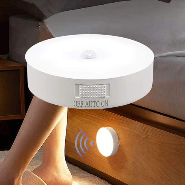 Luz con Sensor de movimiento, luz nocturna recargable por USB, lámpara LED para cocina, dormitorio, escaleras, pasillo, armario, luz nocturna
