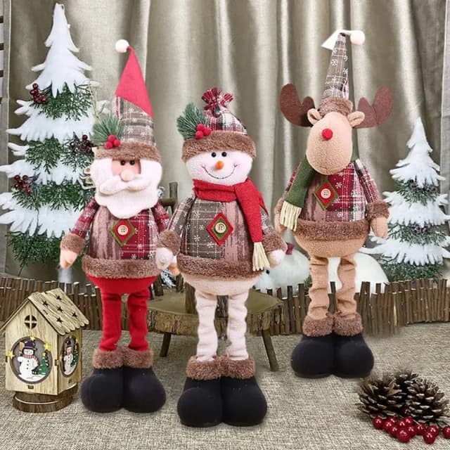 Telescopicตุ๊กตาคริสต์มาสMerry Christmasตกแต่งสําหรับHome 2024 เครื่องประดับคริสต์มาสXmas Navidad Noelของขวัญใหม่ปี 2025