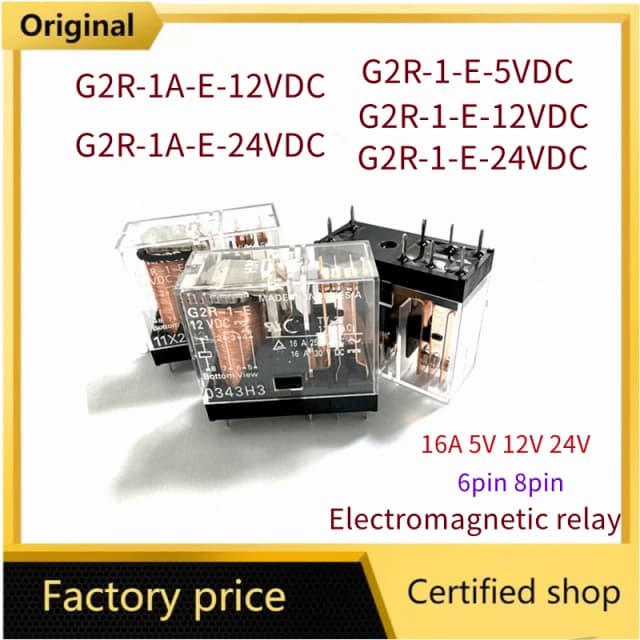G2R-1 1A 1-E -5VDC 12VDC 24VDC รีเลย์กําลังไฟ 6pin 8-pin 16A G2R-1A-E-12VDC G2R-1A-E-24VDC G2R-1-E-5VDC G2R-1-E-12VDC G2R-1-E-24