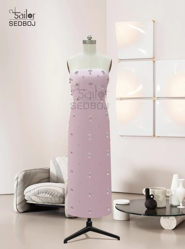 ร้านตัดเสื้อที่กําหนดเองที่ไม่มีสายหนังเอว cinching slimming เพชร studded ลูกปัด studded ชุดยาวชุดจัดเลี้ยง
