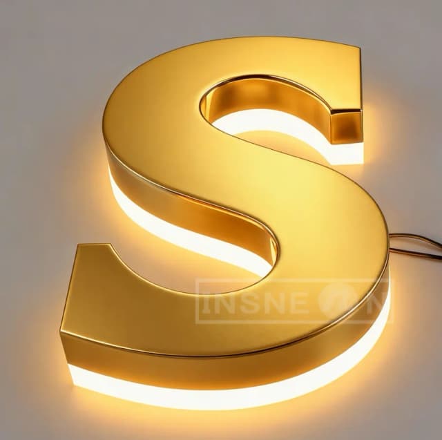 ป้ายไฟ LED แบบกำหนดเอง ตัวอักษรโลหะ 3 มิติ สำหรับธุรกิจภายนอกอาคาร ป้ายหน้าร้าน กันน้ำ พร้อมไฟส่องด้านหลัง
