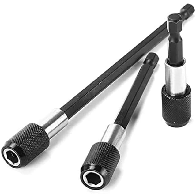 3 ชิ้น Magnetic Extension Chuck Adapter 1/4 นิ้ว Hex Shank Quick Release Bar Socket ไขควงบิตชุดสําหรับสกรู