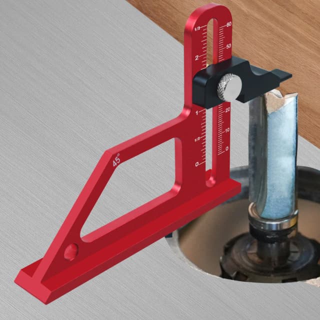 0-60 มม.ตาราง SAW ความลึก,อลูมิเนียมวัดสําหรับตั้ง Blade Router Bits ความสูงงานไม้เครื่องมือ