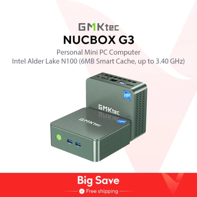 GMKtec G3 Mini PC Intel Alder Lake N100 Windows 11 Pro Mini PC 8/16GB DDR4 256/512GB PCIe M.2 SSD WiFi 6 BT5.2 คอมพิวเตอร์เดสก์ท็อป