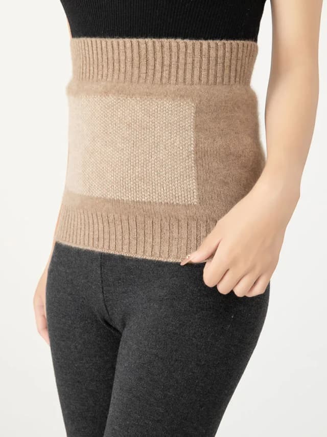 ยืดหยุ่นสูง 100% แคชเมียร์บริสุทธิ์ Unisex ความร้อนเอวสนับสนุนหน้าท้องกลับอุ่นสวมใส่ด้านในฤดูหนาว WARM หนา Cummerbund ผู้สูงอายุ
