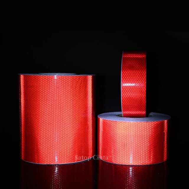 5 ซม./10 ซม./20 ซม.* 5M สีแดงกันน้ําสะท้อนแสงกาวเทปคําเตือนข้อควรระวังเครื่องหมายแถบสะท้อนแสงสติกเกอร์สําหรับรถจักรยานยนต์รถบรรทุก