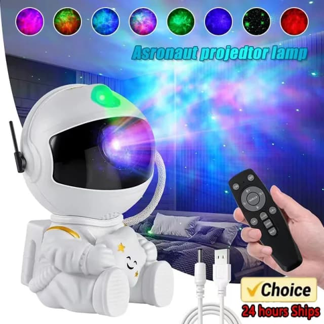นักบินอวกาศโปรเจคเตอร์ Galaxy Night Light Space โปรเจคเตอร์ Starry เนบิวลาเพดานโคมไฟ LED สําหรับห้องนอนตกแต่งบ้านเด็กของขวัญ