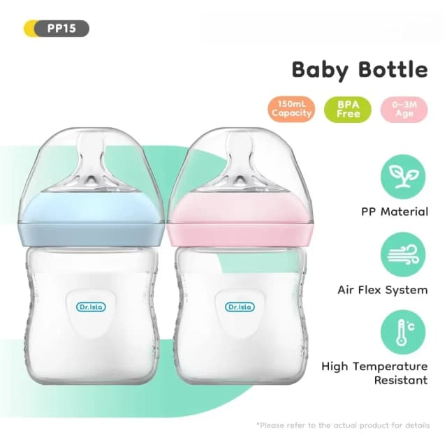 ขวดนมเด็ก PP 150/240/330ML ขวดนมทารกแรกเกิดพร้อมที่จับขวดนมขวดนมสำหรับทารกแรกเกิดอุปกรณ์ให้อาหาร BPA-FREE
