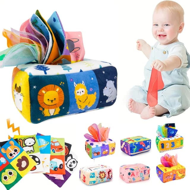 ของเล่นเด็ก Montessori,Magic กล่องกระดาษทิชชู,การศึกษาการเรียนรู้กิจกรรม Sensory ของเล่นสําหรับเด็กนิ้วมือการออกกําลังกาย Busy BOARD เกมเด็ก