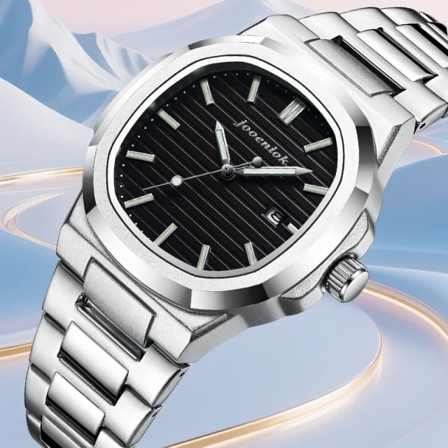 TOP Luxury Square Manนาฬิกาวันที่กันน้ําผู้ชายนาฬิกาข้อมือหนังคุณภาพสูงผู้ชายนาฬิกาควอตซ์ + กล่องReloj 2025 ใหม่