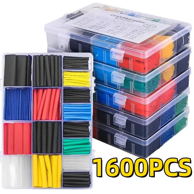 ชุดท่อหดความร้อน 1600/127 ชิ้น ทนความร้อน สำหรับหุ้มสายไฟฟ้า ฉนวนหุ้มสายไฟ
