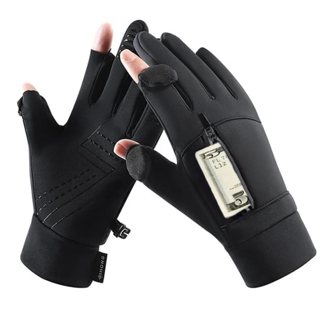 ฤดูหนาว WARM Touch Screen ถุงมือกลางแจ้ง Windproof กันน้ําเย็นถุงมือผู้ชายขับรถขี่จักรยานตกปลาถุงมือสกี