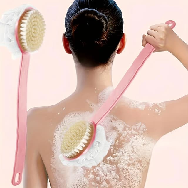 Soft Body Scrubber อาบน้ํา Exfoliating Scrubs ยาวแปรงอาบน้ํา Exfoliator เครื่องนวดผิวแปรงทําความสะอาดอุปกรณ์ห้องน้ํา