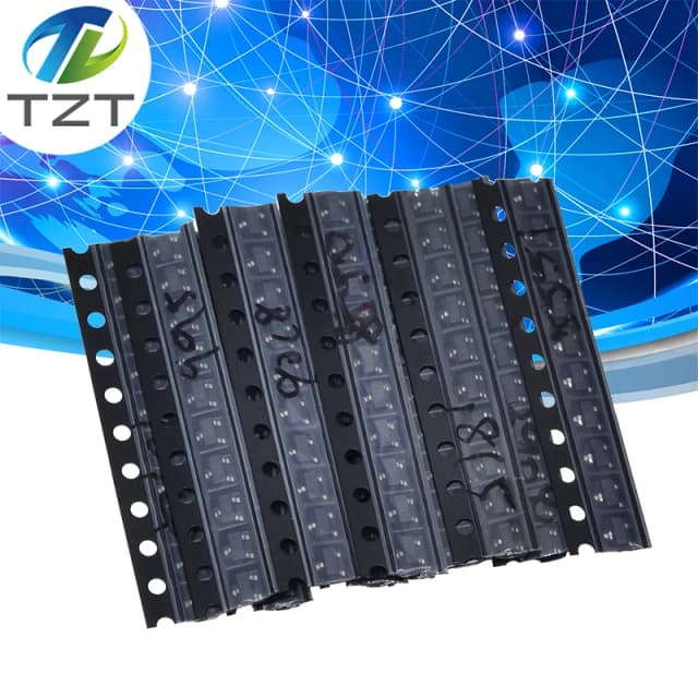 TZT S9013 S9014 S9015 S9018 MMBT3904 MMBT3906 SS8050 SS8550 2N5551 2SC1815 รวม 10 ชนิด X10 ชิ้น = 100 ชิ้น