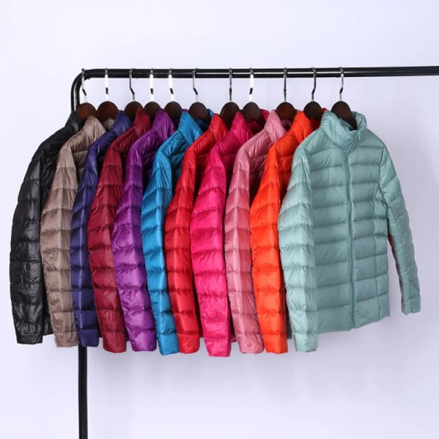 0-10 ℃ แจ็คเก็ตขนเป็ดน้ำหนักเบาพิเศษสำหรับผู้หญิง, เสื้อโค้ทฤดูหนาวแบบพกพากันลมเสื้อโค้ทสำหรับฤดูใบไม้ร่วง2024ใหม่