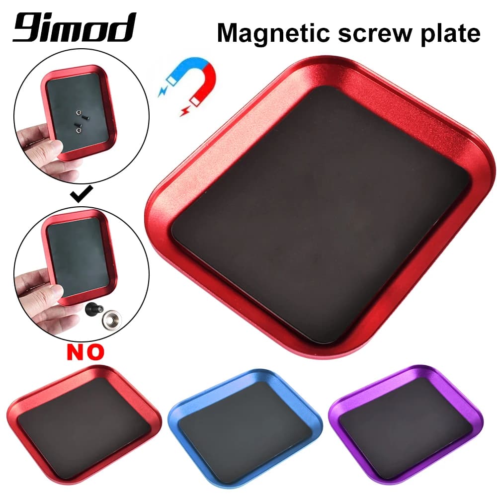 9IMOD RC สกรูถาดแม่เหล็ก Pad อลูมิเนียมแม่เหล็กสกรู Disk Storage แผ่นสําหรับเครื่องบิน RC รถเรือซ่อมเครื่องมือ