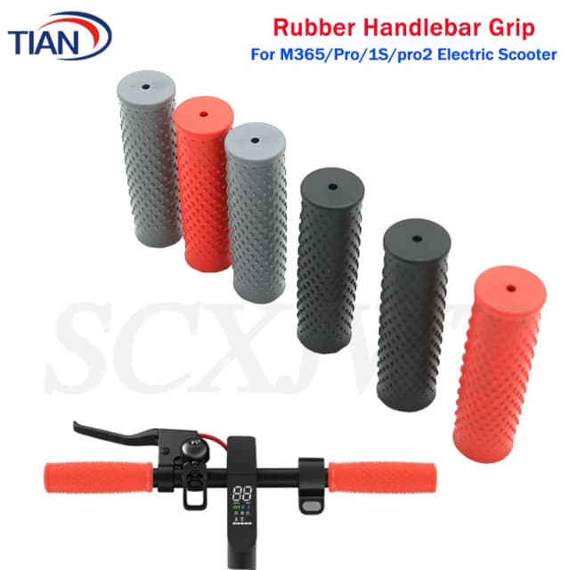 ยางHandlebar GripสําหรับXiaomi M365/Pro/1S/Pro2 ไฟฟ้าสกู๊ตเตอร์อุปกรณ์เสริมลื่นสเก็ตบอร์ดสีดําขี่อะไหล่