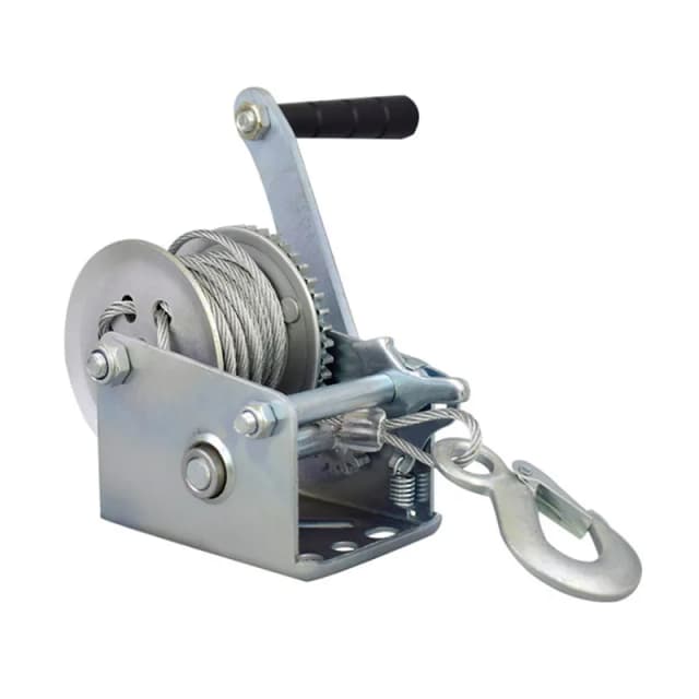 มือ Winch 600-3000ปอนด์กว้านเชือก Traction Hoisting Winch ข้อมูลจำเพาะที่สมบูรณ์
