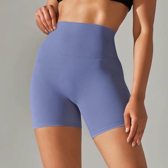 ผู้หญิงกีฬาสั้นโยคะ Legging กางเกงขาสั้น Squat Proof เอวสูงฟิตเนสกางเกงขาสั้น Quick Drying ขี่จักรยานออกกําลังกายกางเกงขาสั้น