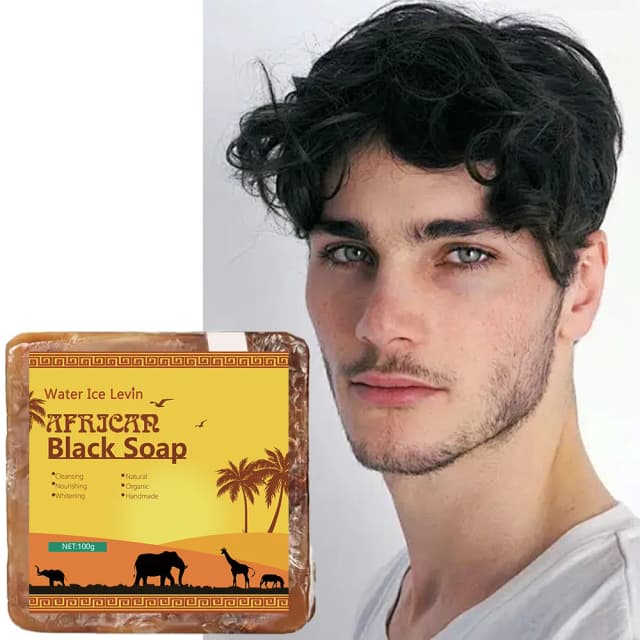 สบู่ดําแอฟริกันรักษาสิวทําความสะอาดลึก Exfoliate Facial Moisturizing Skin Smoothing Face Soap สําหรับ Skin Care