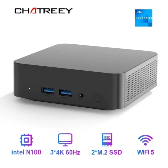 T9คอมพิวเตอร์ขนาดเล็ก Intel Alder Lake N100 Windows 11อัลตร้าขนาดเล็กกระเป๋าคอมพิวเตอร์แบบคู่ฟังก์ชั่นเต็มรูปแบบชนิด C 4K 60Hz เอาต์พุต RGB