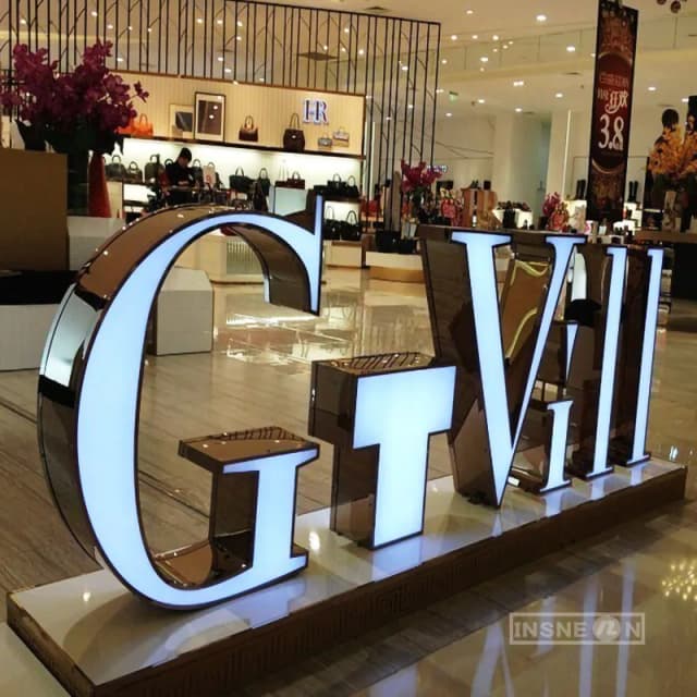 CUSTOM LED ป้าย 3D กันน้ําอะคริลิค Luminous ตัวอักษรกลางแจ้งในร่มร้านค้าปลีกสํานักงานบริษัท Wall Decor Illuminated โลโก้