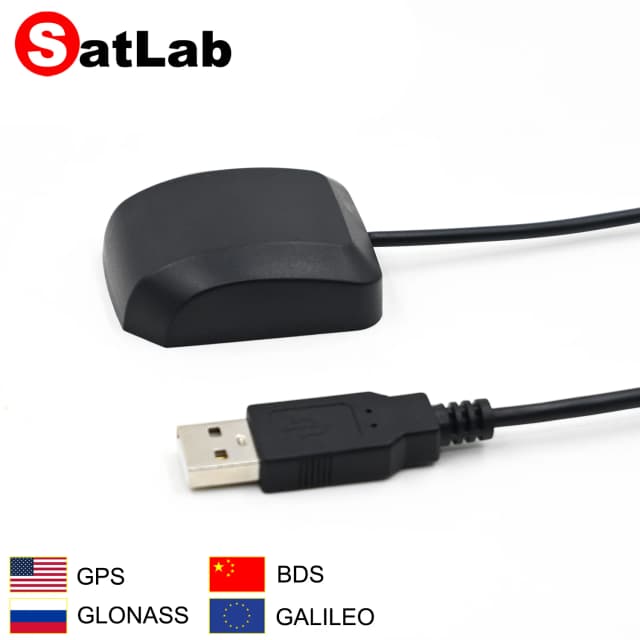 เครื่องรับ GPS GNSS USB สำหรับระบบปฏิบัติการ Windows Android M8N M8030 เสาอากาศ USB NMEA GPS GLONASS Galileo BeiDou QZSS SBAS 1-10Hz แม่เหล็กกันน้ำ