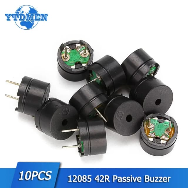 10PCS Passive Buzzer 12 มม.x 8.5 มม.12085 42R ความต้านทาน 3V 5V 9V 12V ทั่วไปใช้ Mini Piezo Buzzers Kit สําหรับ Arduino