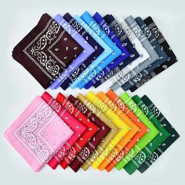 1/8/10Pcs Bohemianพิมพ์ผ้าพันคอPaisleyรูปแบบHeadbands Hiphop Kerchiefกลางแจ้งUnisexแถบคาดศีรษะข้อมือWraps Face Mask
