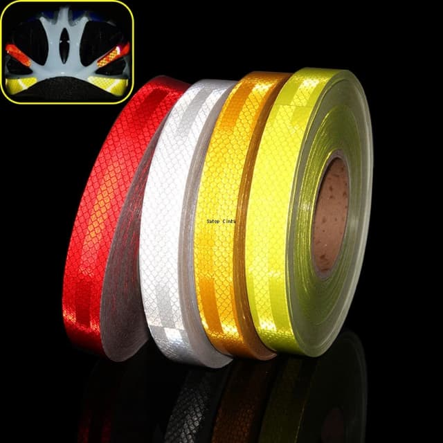 การมองเห็นสูงเทปสะท้อนแสง 1 นิ้ว * 33FT สีขาวสีแดงเรืองแสงสีเหลืองสีฟ้าคําเตือน Conspicuity จักรยานกันน้ํารถสติกเกอร์