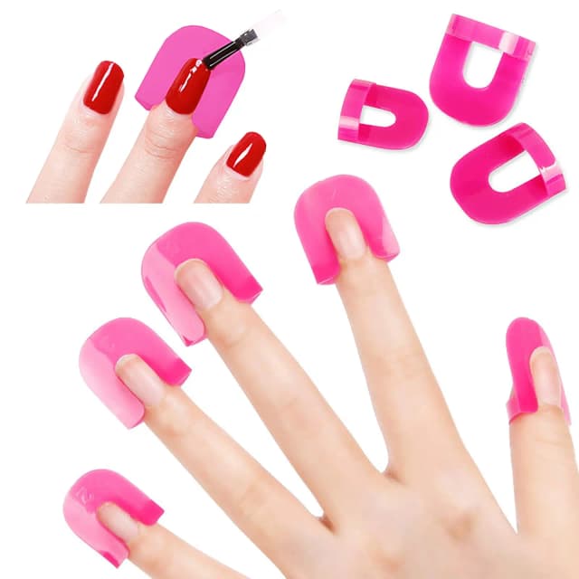 LINMANDA 26 ชิ้นเล็บสําหรับนิ้วมือเล็บ Guard พลาสติก U Shield Skin Cuticle Protector เล็บเครื่องมือ