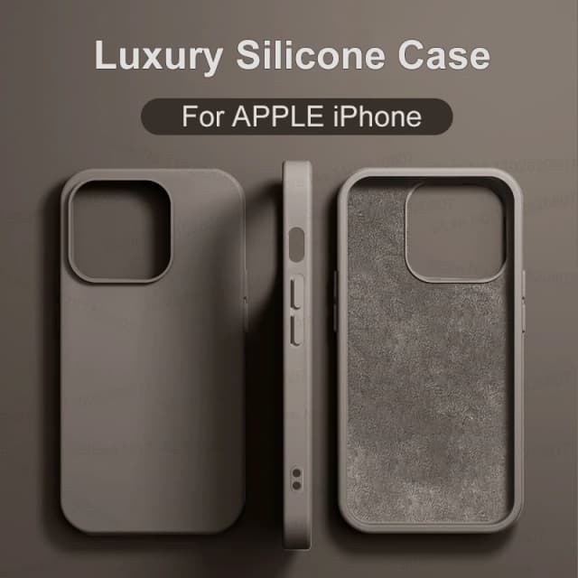 กันกระแทกสําหรับApple iPhone 11 12 13 14 15 16 17 Pro Max 17 Air Plusซิลิโคนเหลวกรณีกันชนนุ่มโทรศัพท์อุปกรณ์เสริม