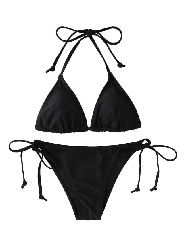 2024 แฟชั่นชุดว่ายน้ําเซ็กซี่ผู้หญิงชุดบิกินี่สามเหลี่ยมชุดว่ายน้ํา String Beachwear ทอง One Piece ชุดบราซิล Biquini