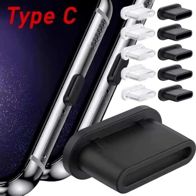 ซิลิโคนฝุ่นปลั๊กประเภท C ชาร์จพอร์ต Protector Stopper Cap สําหรับ Iphone 15 Plus Pro Max Xiaomi Samsung Anti-Dust ปลั๊กครอบคลุม