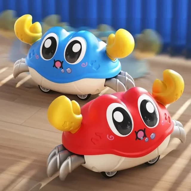 Double Force เดินคลานปู Tummy Time Baby Sensory ของเล่นเด็กการเรียนรู้การรวบรวมข้อมูลการพัฒนาทารก Interactive Walking