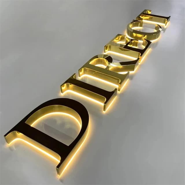 ป้ายโลหะเรืองแสง LED 3D ป้ายโลหะเรืองแสง LED ป้ายบริษัทกลางแจ้งร้านขายสินค้า