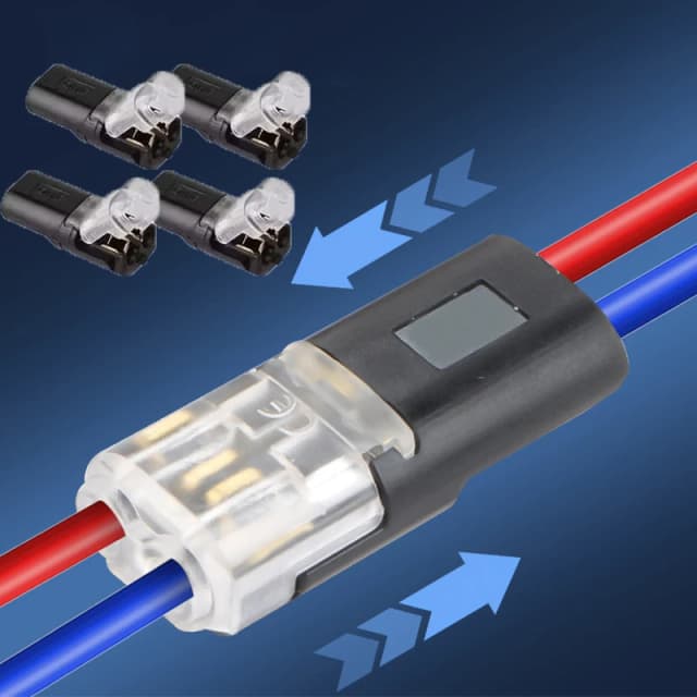 10 ชิ้น 2 ขาปลั๊กขั้วต่อไฟฟ้ากันน้ํารถสายไฟยานยนต์ไฟฟ้า Connector Strip Terminal การเชื่อมต่อ