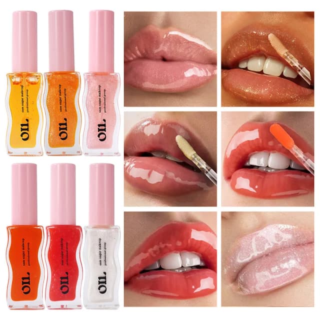 SAM SUGAR Fruit Honey Essence Lip Oil ลิปกลอสให้ความชุ่มชื้นยาวนาน Transparent Pearlescent Lip Glaze