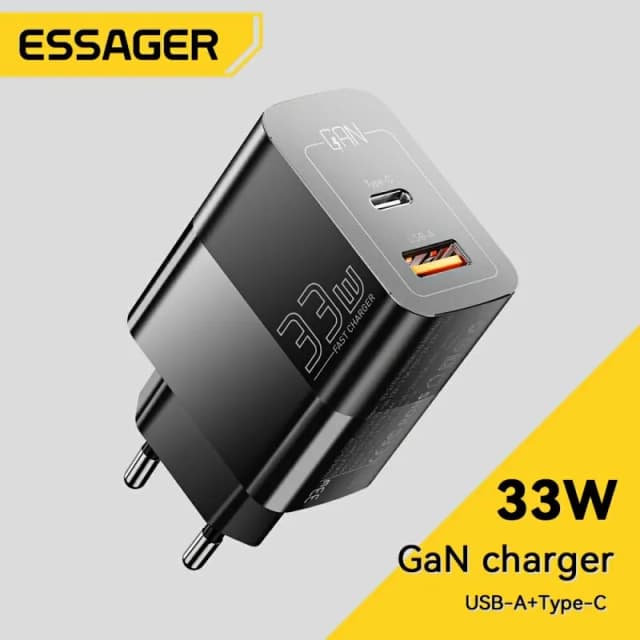 Essager USB C ที่ชาร์จ33W GAN Type C PD ชาร์จเร็วสำหรับ iPhone 14 13 12 11 PRO MAX XS 8 P สำหรับ iPad Pro Air iPad Mini